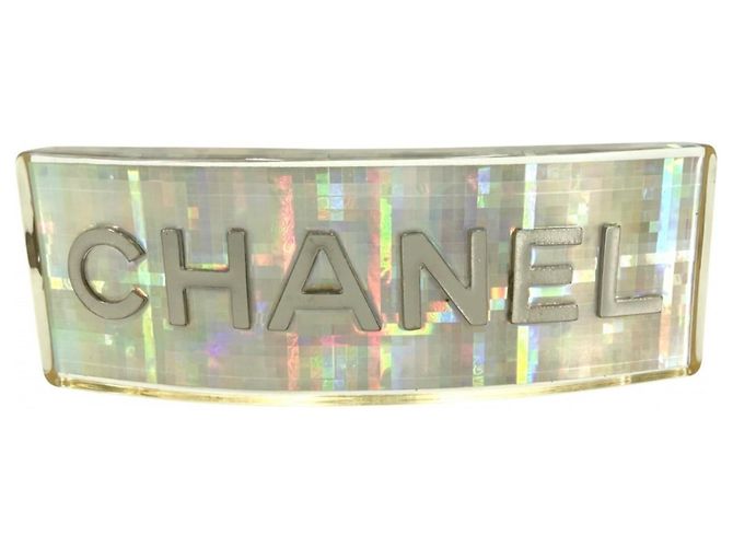 Barrette Chanel Clear Multi-Color Multicolore 