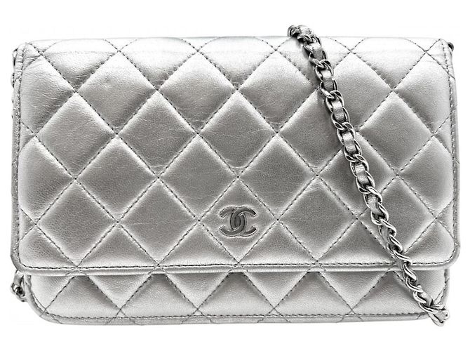 Borsa a tracolla mini matelassé Chanel Argento