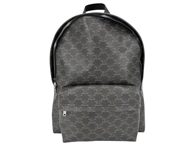 Triomphe Céline Celine Medium-Sized Backpack Brown Black 