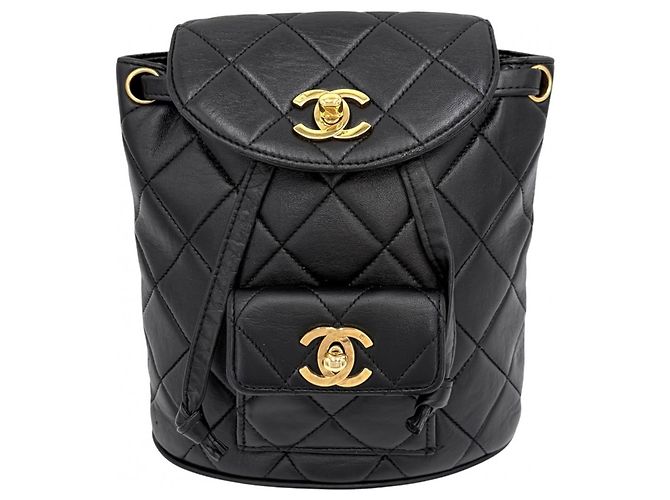 Chanel Women's Matelassé Backpack Black