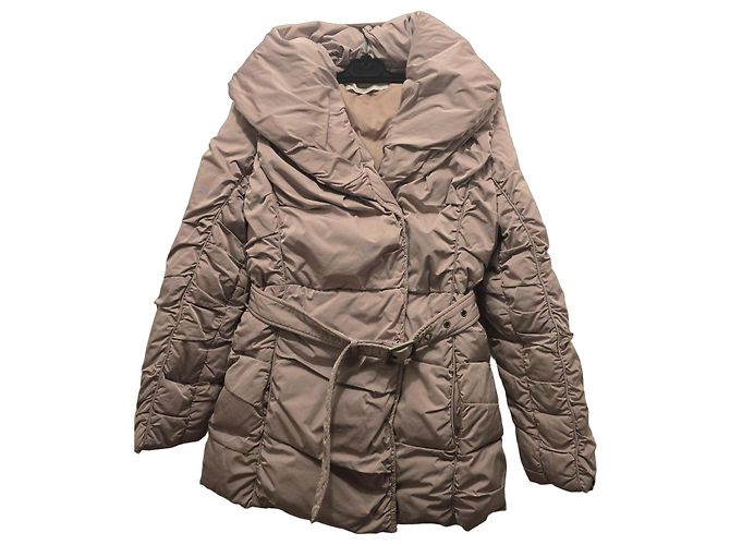 Autre Marque MCS kurze Steppjacke beige mit Gürtel
