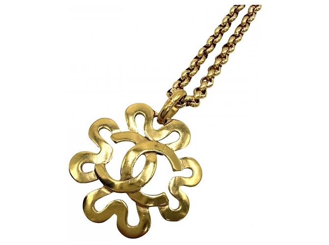 Collana Vintage Flower Coco Mark da donna Chanel D'oro