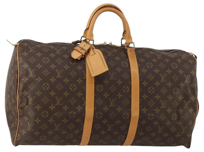 LOUIS VUITTON Monogram Keepall 55 Boston Bag M41424 LV Auth 188502SAV Monograma