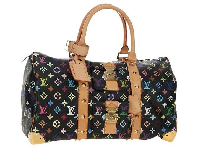 LOUIS VUITTON Multicolor Keepall 45 Boston Bag M92640 LV Auth 187965SAM