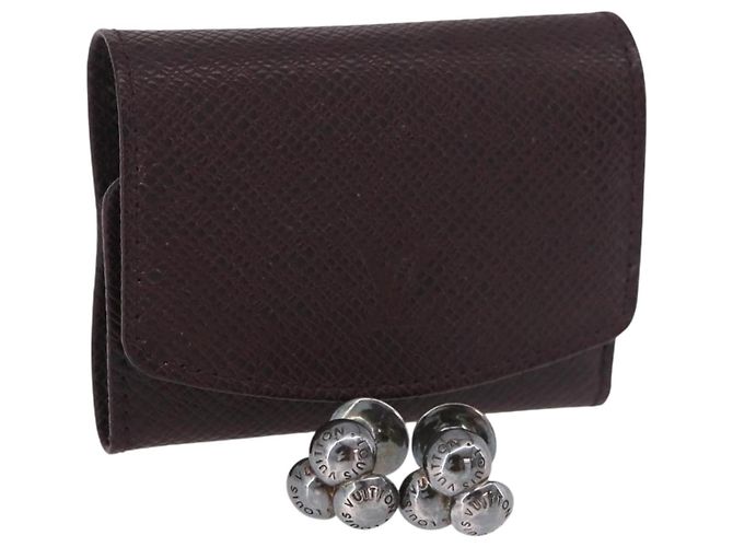 LOUIS VUITTON Taiga Gemelli Ardoise Silver M30566 Auth bs35759 Argento Grigio