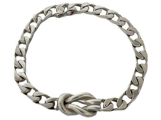 Tiffany & Co Bracciale charm con nodo centrale vintage Tiffany Argento