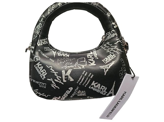 Borsa Karl Lagerfeld K Party Paris - Nero e Argento Bianco