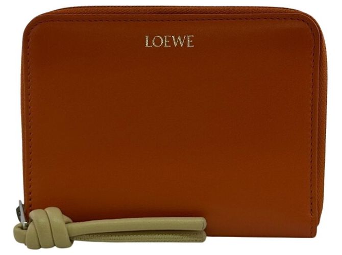Loewe Knot Compact Zip Wallet Orange