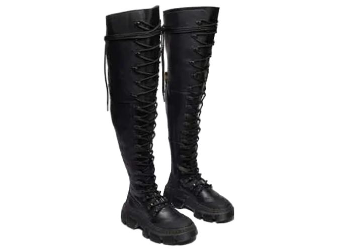 Dr. Martens DMLX XTRM HI Overknee-Stiefel Schwarz Leder