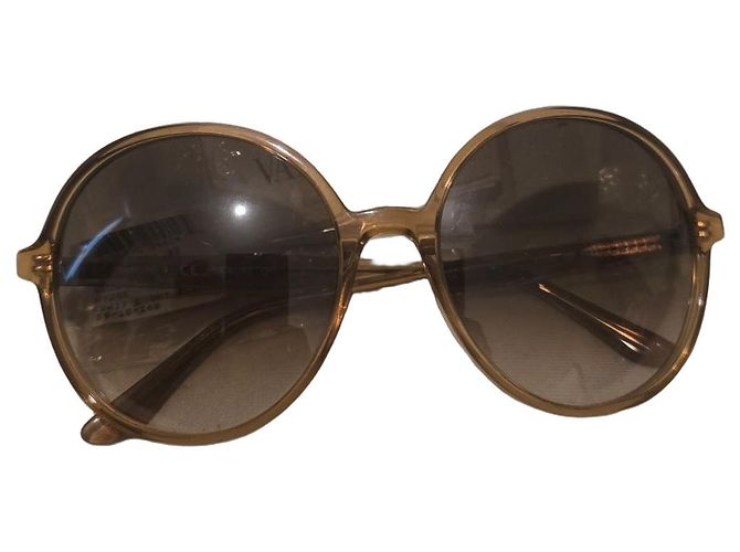 Occhiali da sole rotondi Valentino marrone chiaro