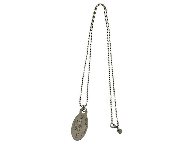 Tiffany & Co Collana a catena ovale Tiffany Return Argento