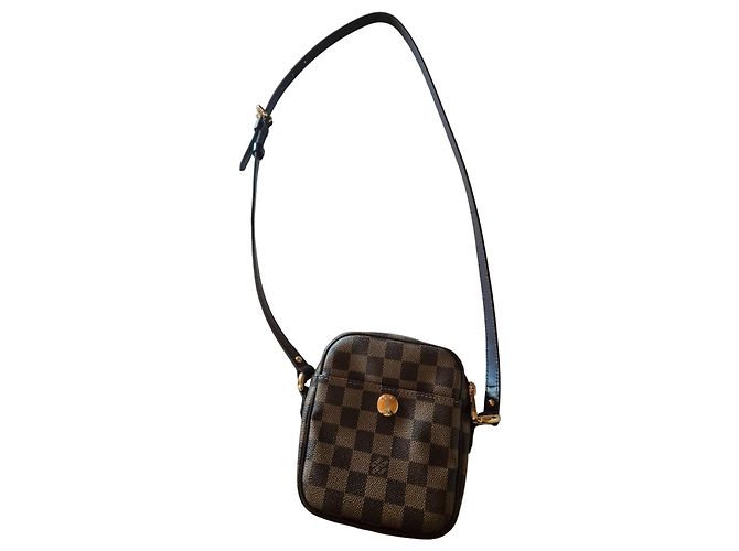 Louis Vuitton Damier Ebene Canvas Shoulder Bag Brown