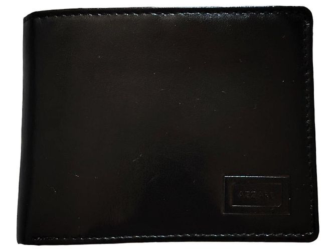Portafoglio Bifold Azzaro in Pelle Nera Nero