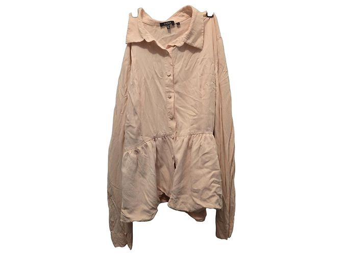 Autre Marque Blusa de seda Raoul rosa pálido com basque