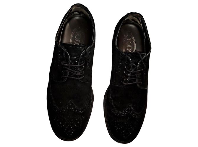 Tod's Brogues in scamosciato nero