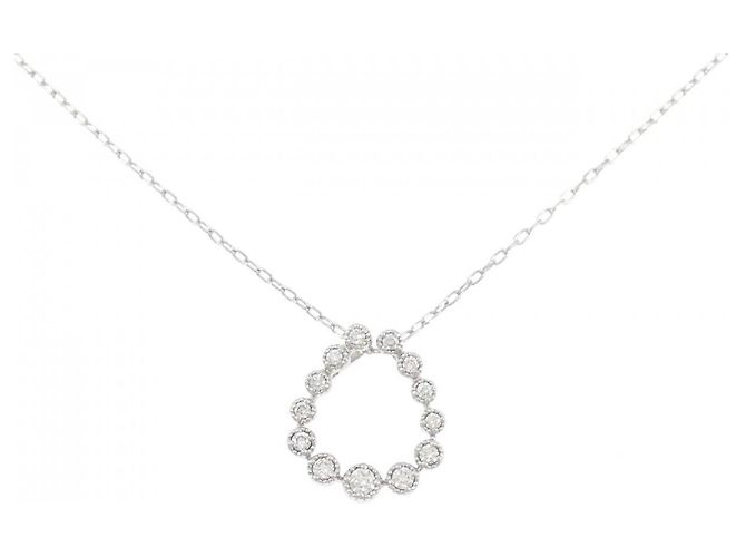 Autre Marque Diamant-Halskette PT900 PT850 Silber
