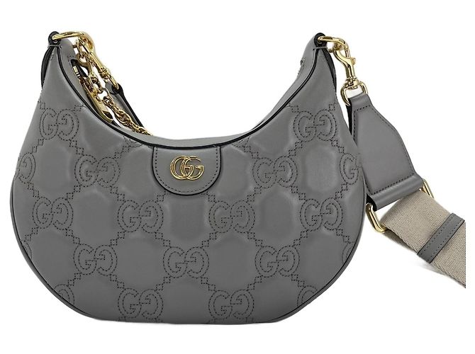 Gucci Handtasche 2-Wege Grau Braun