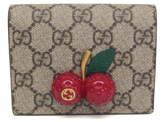 Gucci GG Supreme Cherry Bi-Fold Wallet