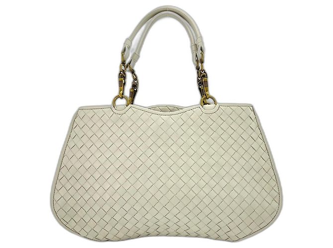 Borsa a mano bianca Bottega Veneta Bianco