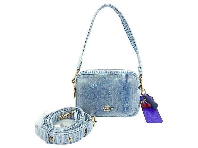Mini bolsa de ombro 2 vias Coach Azul