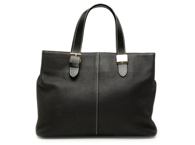 Tote in pelle nera Burberry Nero
