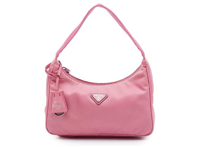 Re-Edition Bolso de Hombro Prada Pink Mini Tessuto Re Edition 2000 Rosa