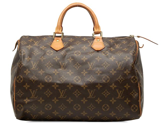 Louis Vuitton Marron Monogram Speedy 35