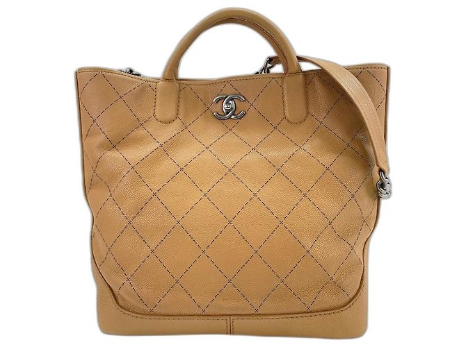 Borsa Tote 2-Way Chanel in Beige