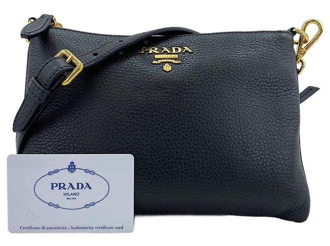 Borsa a Spalla Prada Vitello Phoenix Nero 