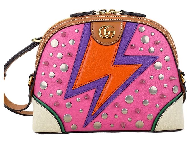 Borsa a Spalla Gucci Eclair d'Amour Studded Multicolore