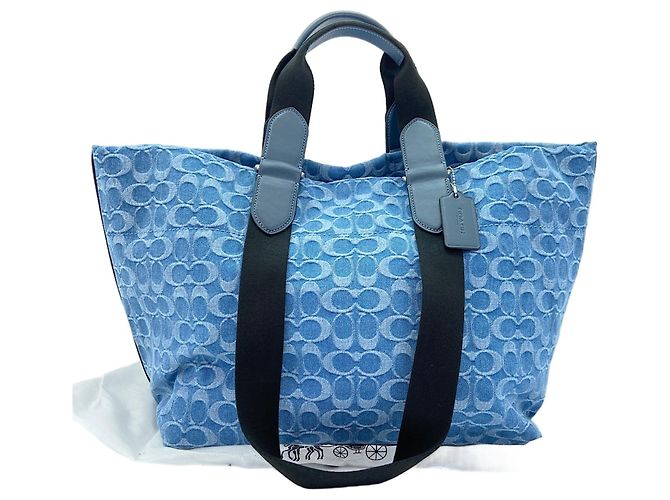 Borsa Tote 2-Way Coach Tour Blu