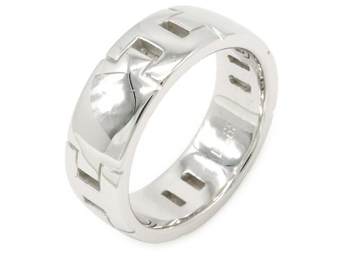 Ring Anel Hercules Hermès em ouro branco 18K Prata 