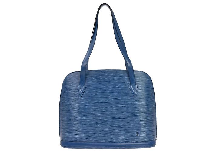 Louis Vuitton Lussac em couro Epi Azul