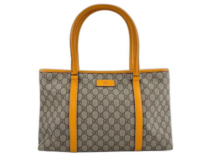 Borsa Tote Gucci beige e arancione