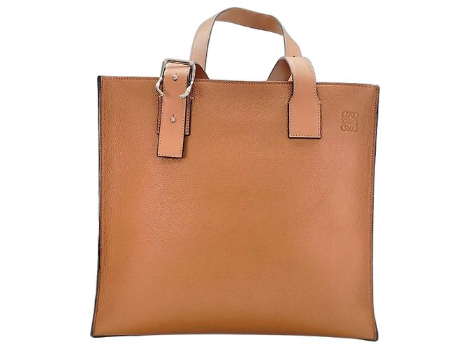 Borsa a tracolla tote Loewe Buckle Zip Marrone