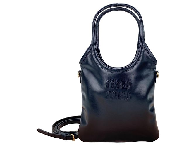 Borsa a 2 modi mini Ivy di Miu Miu Nero