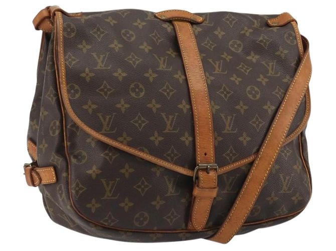 Louis Vuitton Saumur Monogram Canvas 35 Marron