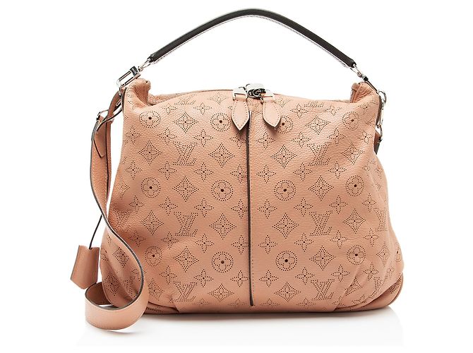 Bolsa de Ombro Louis Vuitton Mahina Leather Selene PM Rosa