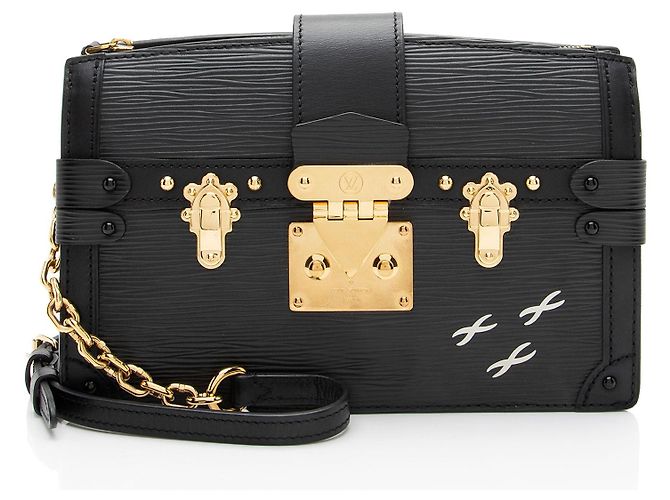 Louis Vuitton Epi Leder Trunk Clutch Schwarz
