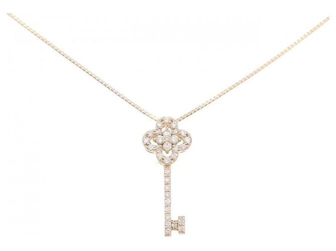 Autre Marque Collar Key Flower de Diamantes Au750 Rosa