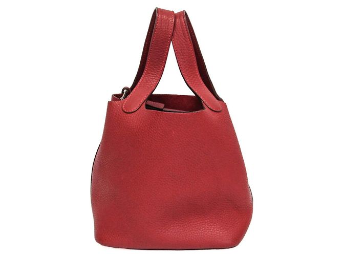 Hermès Hermes Picotin Clemence PM Rouge