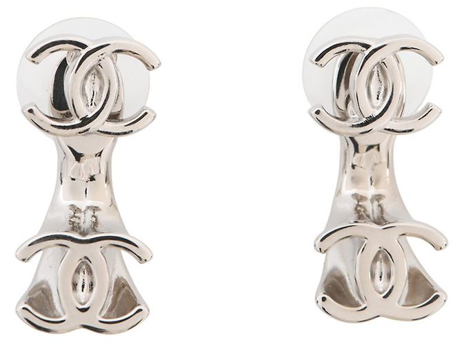 Orecchini a lobo Chanel Silver Argento