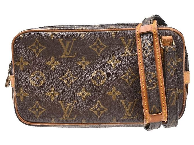 Louis Vuitton Pochette Marly Bandouliere Monogram Canvas medium Marrom