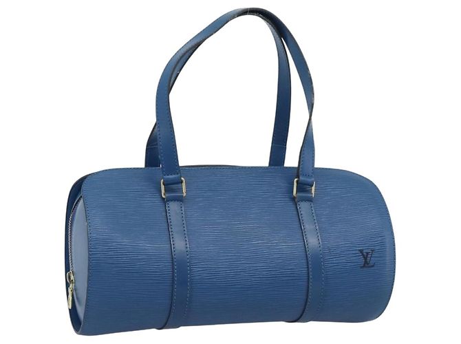 Louis Vuitton Soufflot em couro Epi Azul