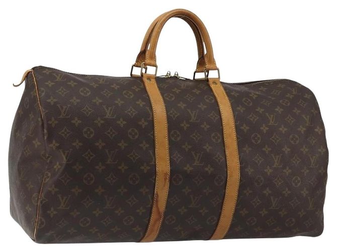 Louis Vuitton Keepall Monogram Canvas 55 Castaño