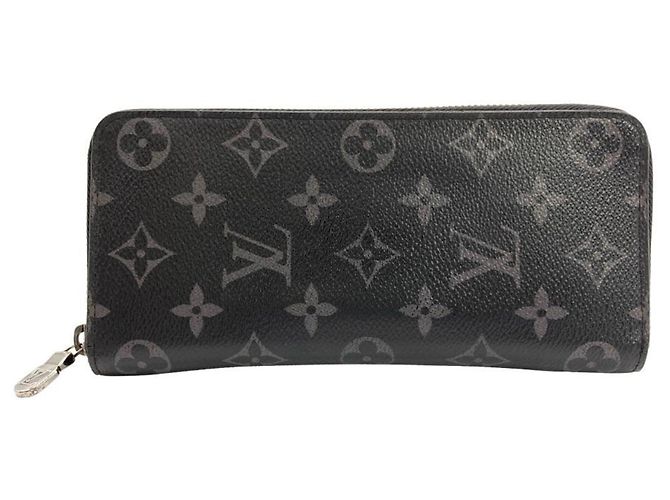 Cartera larga Louis Vuitton Monogram Eclipse Negro