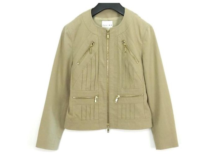 Céline Giacca Celine in misto cotone beige