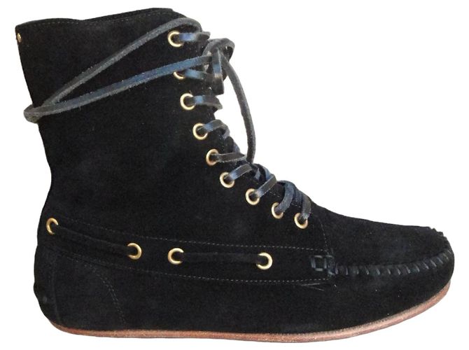 Jerome Dreyfuss Wildleder Stiefeletten Schwarz