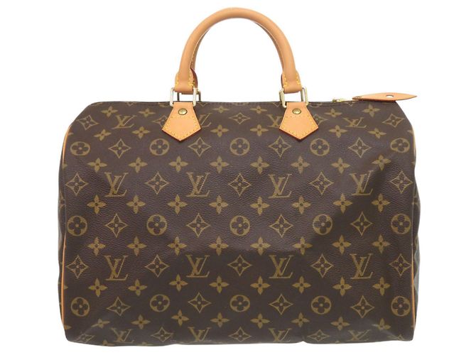 Sac à main Louis Vuitton Speedy 35 Monogram Marron Monogramme