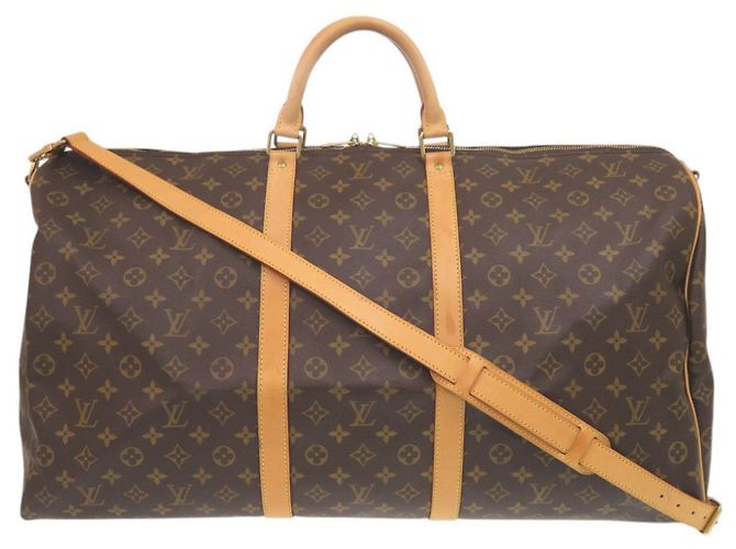 Sac Louis Vuitton Keepall Bandoulière 60 Monogram Marron Monogramme